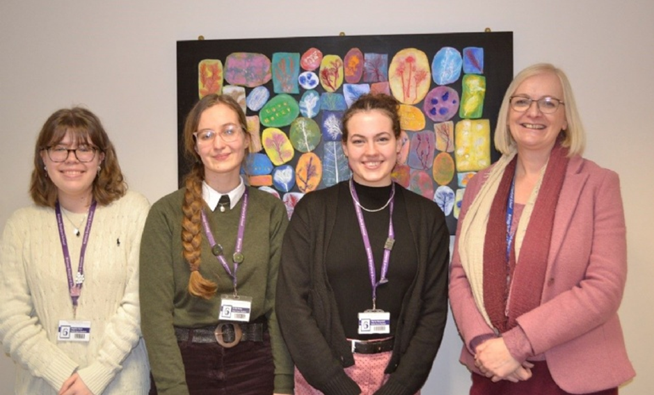 Miss Silverthorne with successful Oxbridge candidates